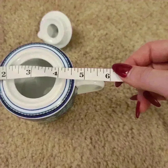 Vera Bradley by Barnes & Noble Tea for One Blue Rhapsody Tea Pot Set EUC - Picture 6 of 14